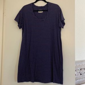 Current Elliot navy blue + pink T-shirt dress. Size M.